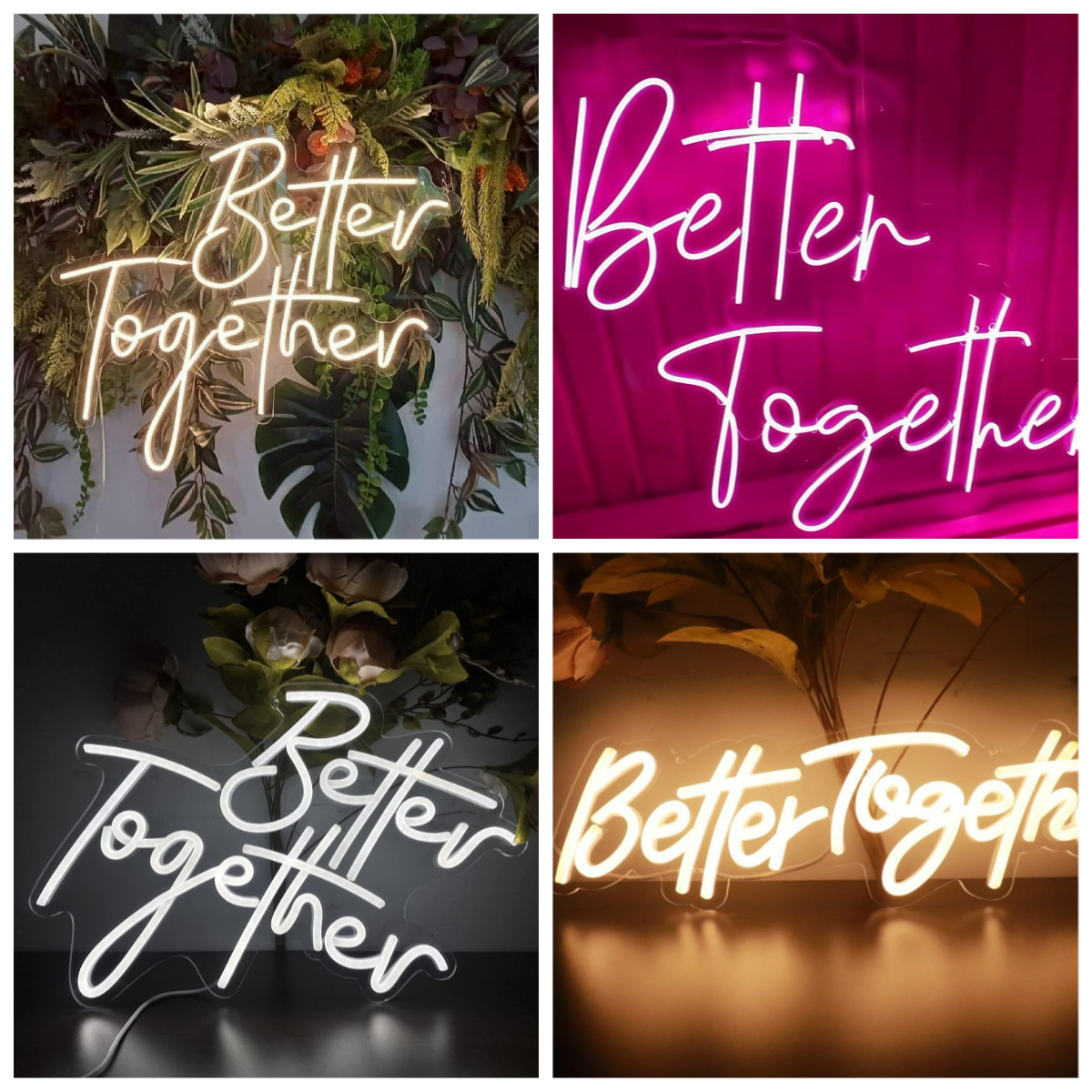 Wedding Led - Better Together Neon Sign USB Dimmable