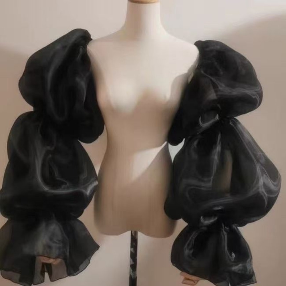 Wedding Dress Supply - Elegant Puffy Wedding Arm Sleeves Ruffled