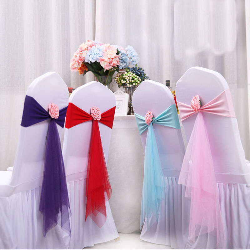 Chair Sash Organza - Spandex Chair Sashes 50 pcs Organza