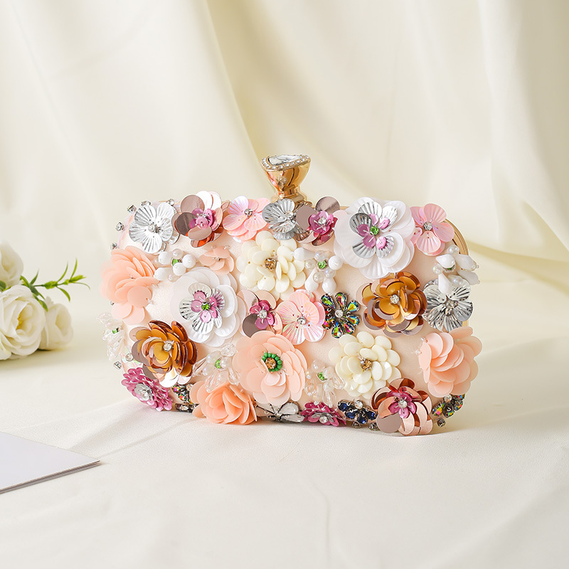 Wedding Vendor - Floral Evening Dinner Handbag Beaded Flower