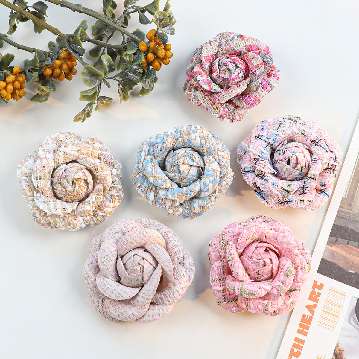 Wedding Dress Supply - 6CM Camellia Brooch for Women Wedding