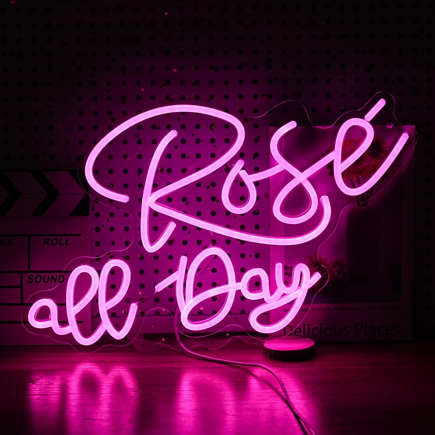 Wedding Led - Rose All Day Neon Sign Dimmable