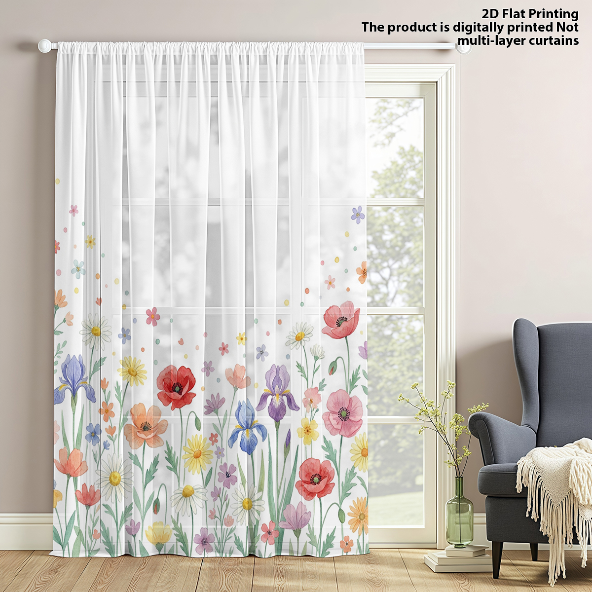 Floral Privacy Sheer Curtain,G - огляд і ціна Good Floral & Wedding Decor Supply Photos