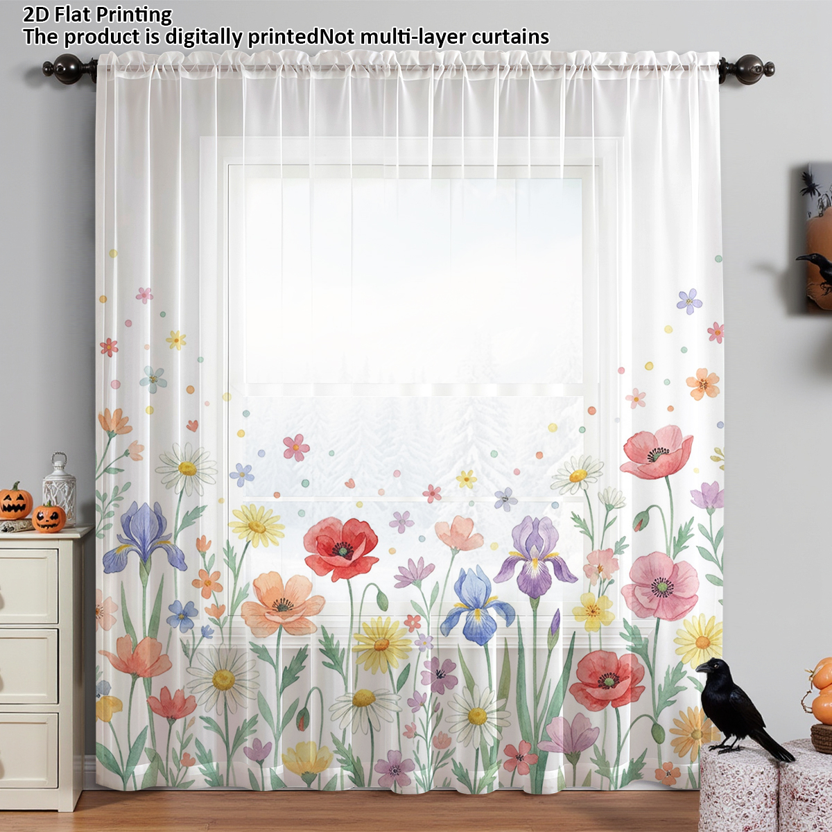 Floral Privacy Sheer Curtain,G - огляд і ціна Good Floral & Wedding Decor Supply Photos