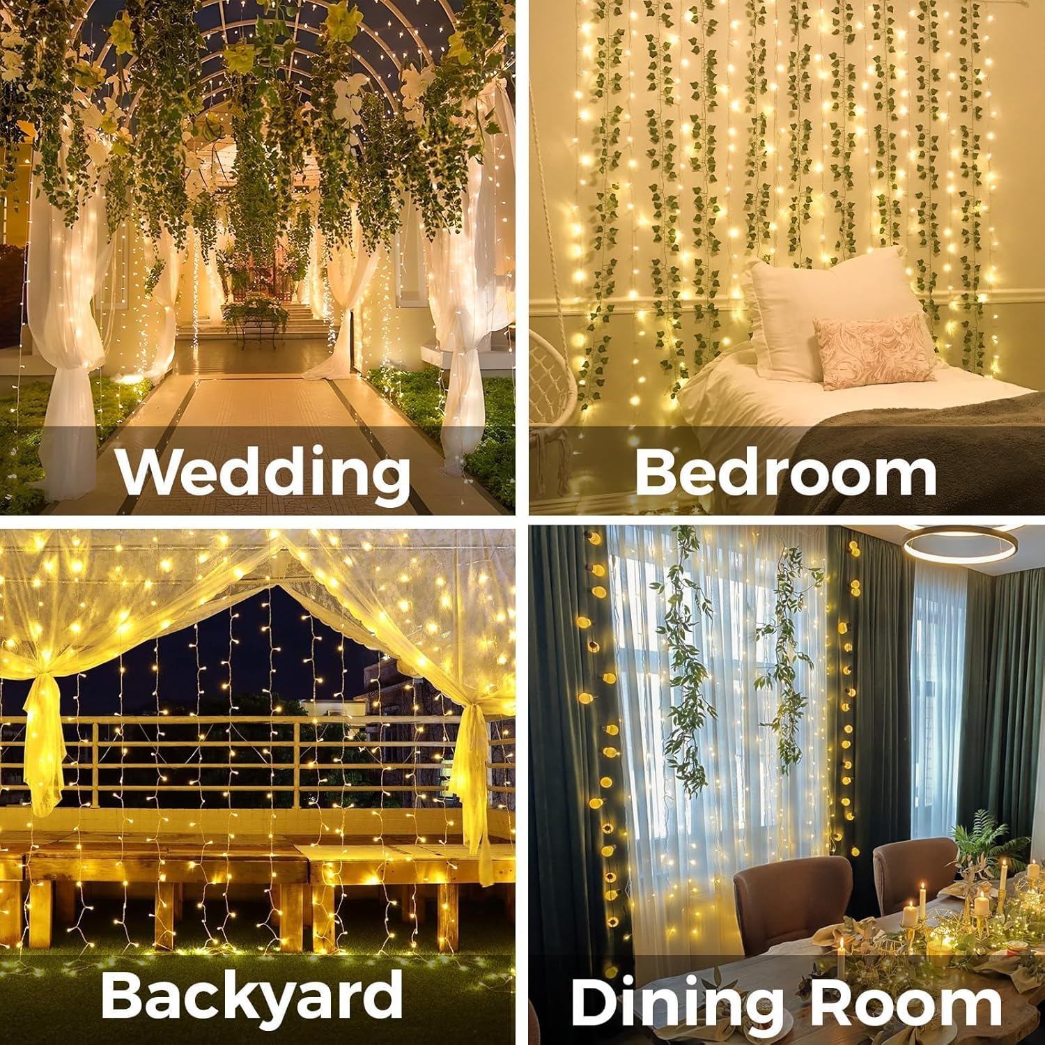 Curtain Lights For Bedroom 200 - огляд і ціна Wedding Led