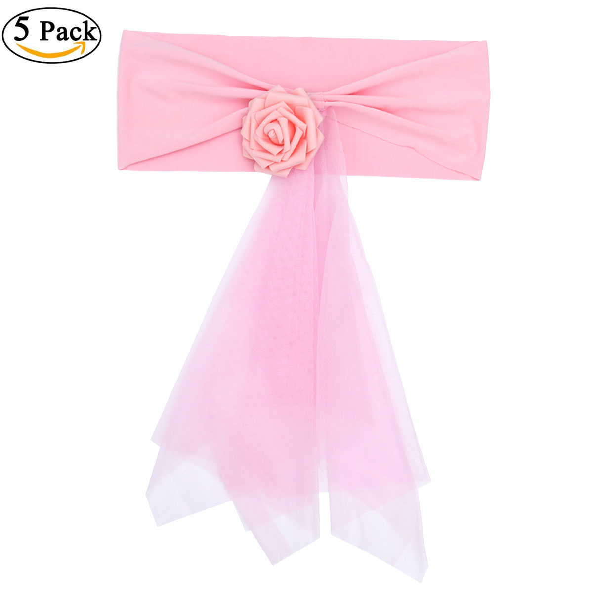 Chair Sashes for Wedding Pink  - огляд і ціна Chair Sash Organza