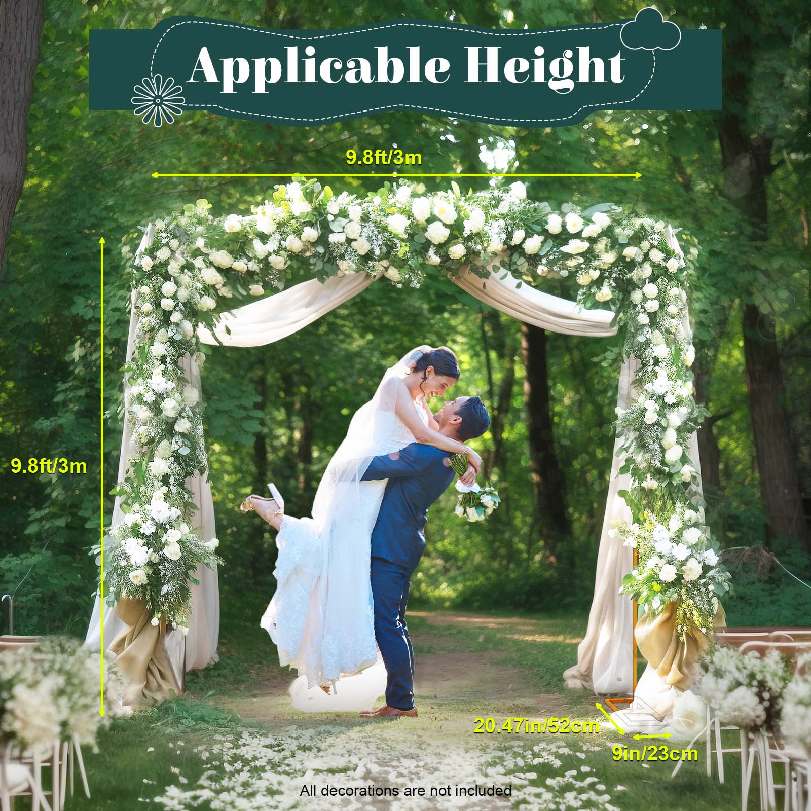 9.8*9.8ft Gold Wedding Arch St - огляд і ціна Wedding Balloon Arch