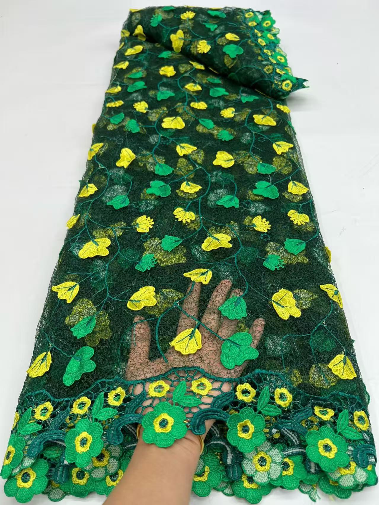 Green African Mesh Lace Fabric - огляд і ціна Wedding Dress Supply
