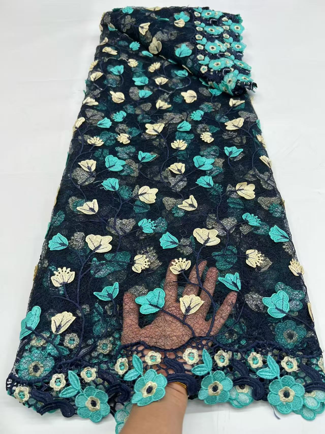 Green African Mesh Lace Fabric - огляд і ціна Wedding Dress Supply