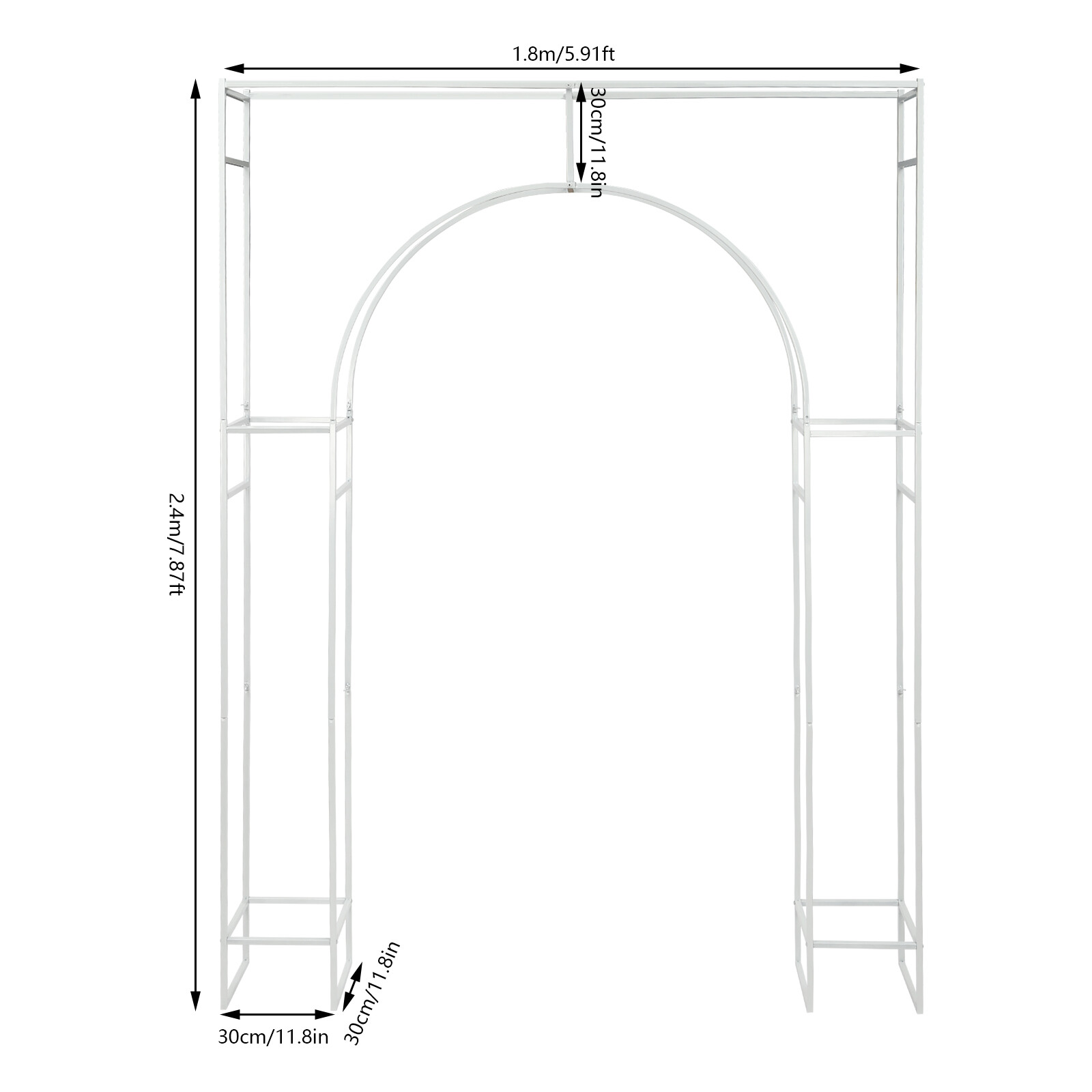 1.8m*2.4m Wedding Arch Ceremon - огляд і ціна Wedding Balloon Arch