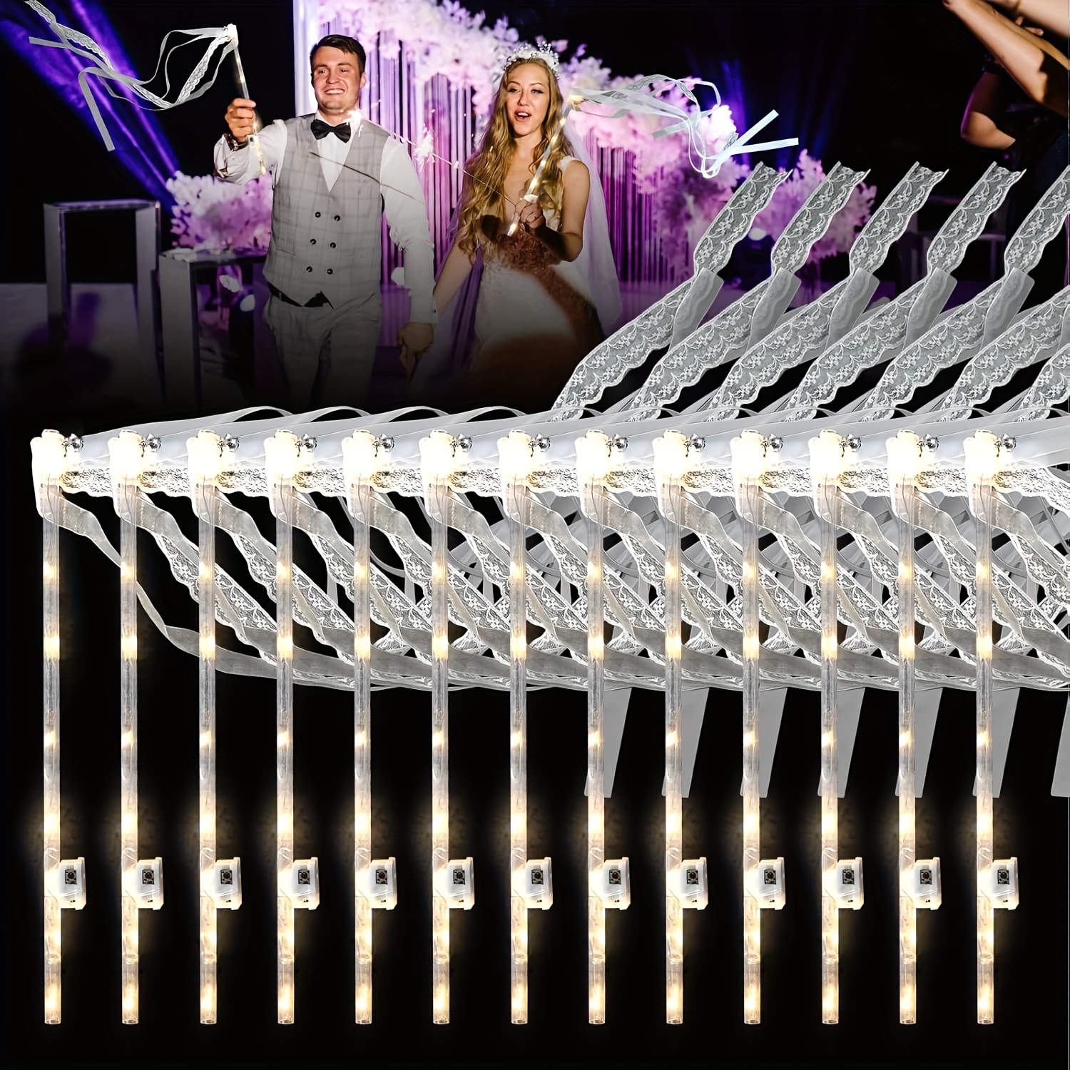 28 Packs Enchanted Glow Wands  - огляд і ціна Wedding Led