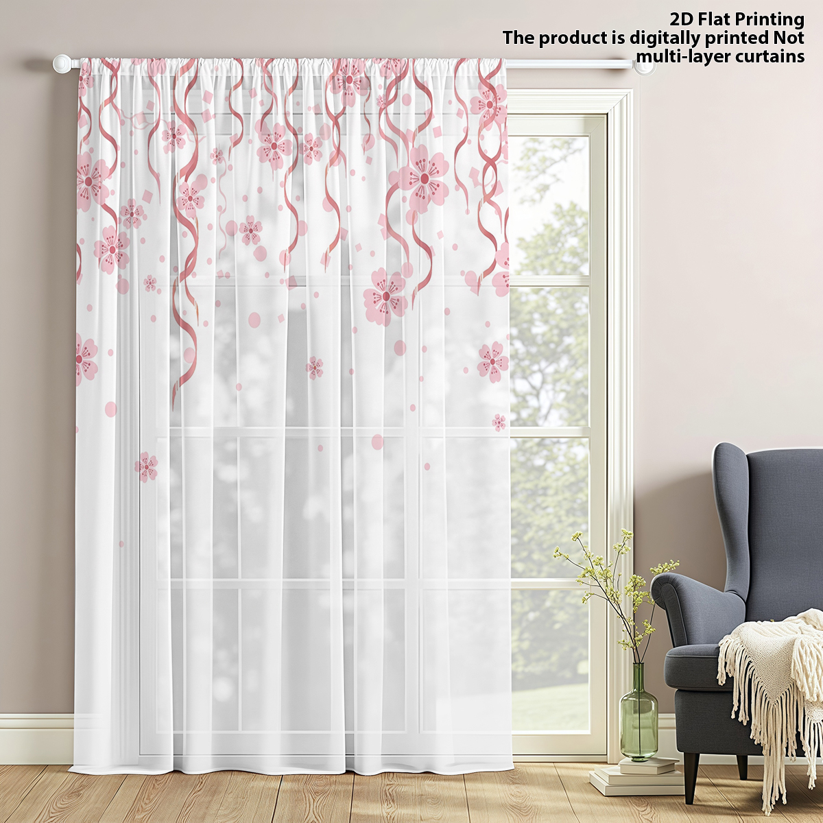 Flower Series Sheer Curtain, G - огляд і ціна Good Floral & Wedding Decor Supply Photos