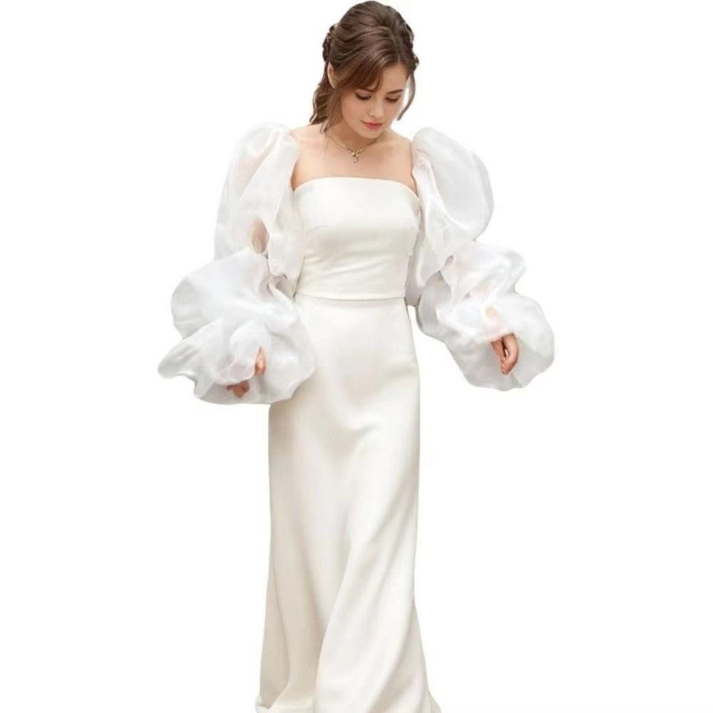 Elegant Puffy Wedding Arm Slee - огляд і ціна Wedding Dress Supply