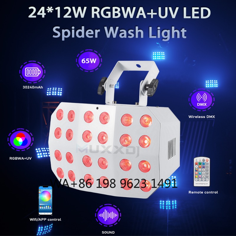2Pcs 24*12W RGBWA+UV LED Spide - огляд і ціна Wedding Led