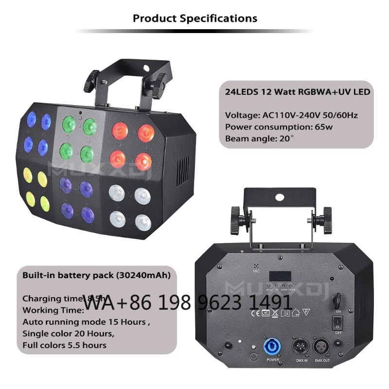 2Pcs 24*12W RGBWA+UV LED Spide - огляд і ціна Wedding Led