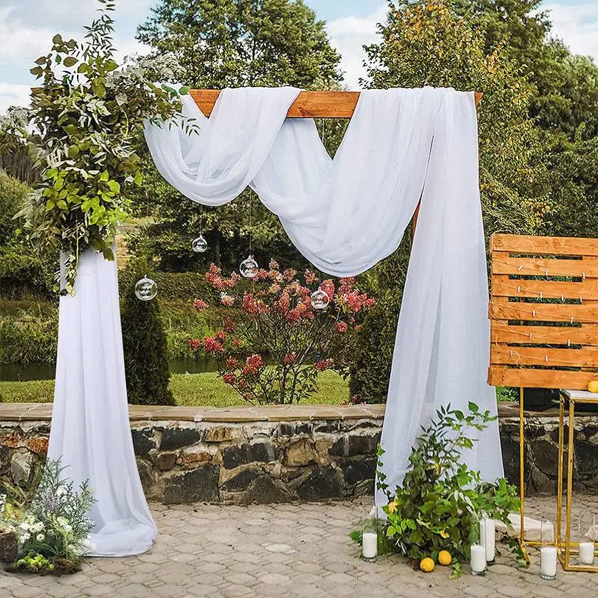 5/10M Sheer Crystal Wedding Tu - огляд і ціна Chair Sash Organza