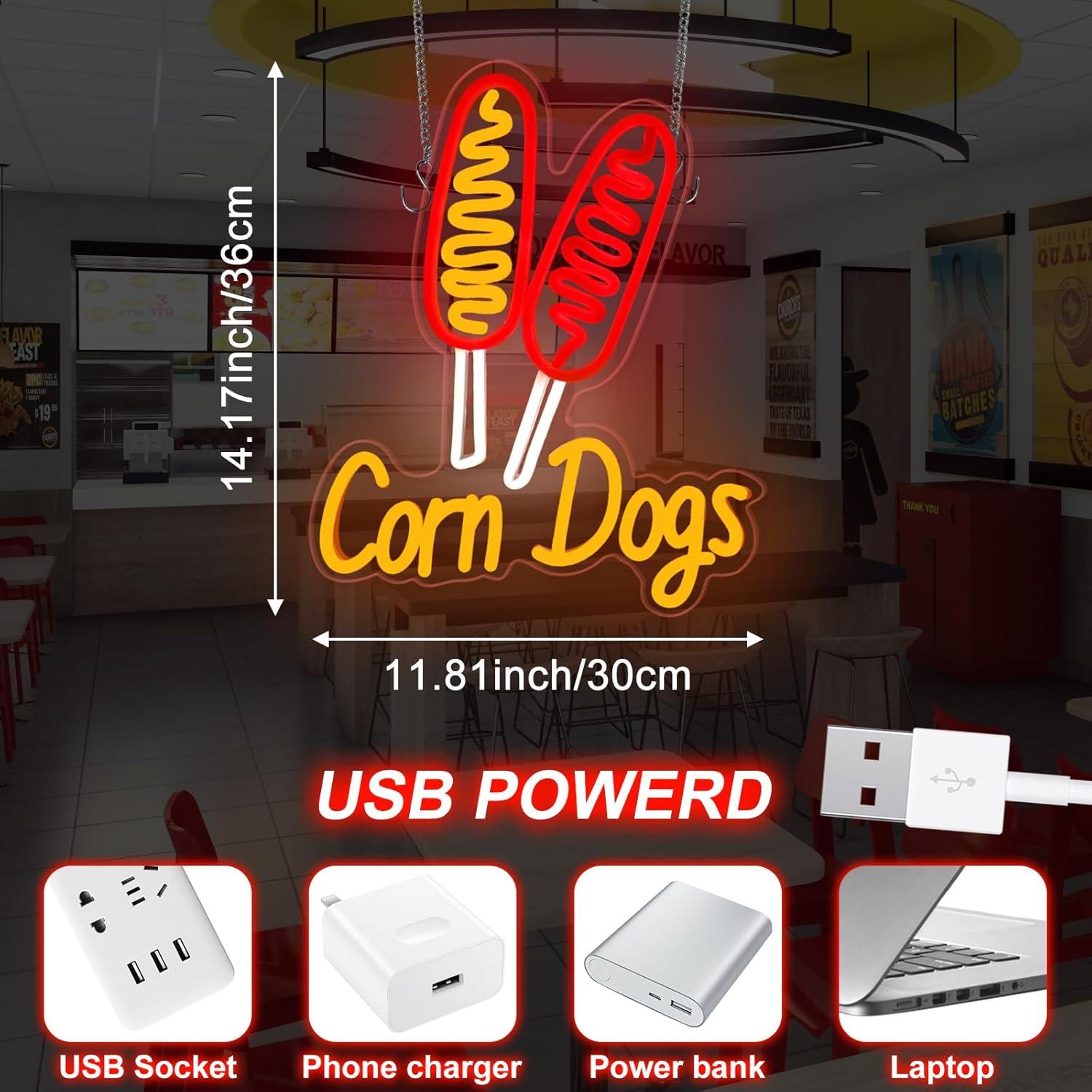 Corn Dog Neon Sign Snack USB D - огляд і ціна Wedding Led