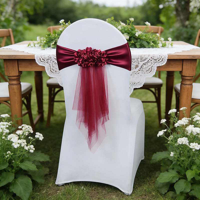 4/6/12/50/100 Pcs Chair Sashes - огляд і ціна Chair Sash Organza
