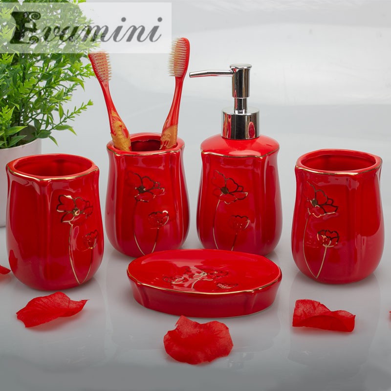 White Ceramic Bathroom Supplie - огляд і ціна Wedding Bathroom Supply Kit